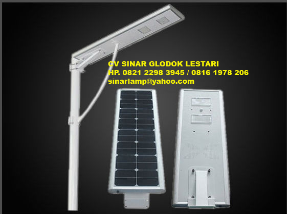 Lampu Jalan LED 80W All In One Tenaga Surya